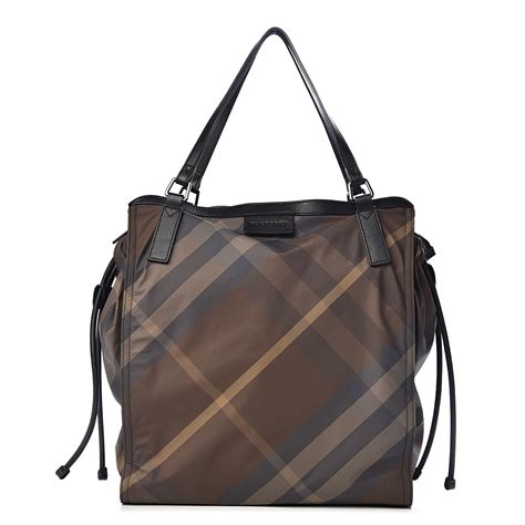 BURBERRY Nylon Small Buckleigh Packable Tote Brown